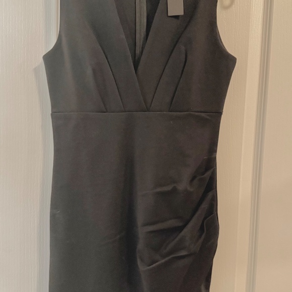 Cocktail hour black sleeveless tulip mini dress - Picture 6 of 7